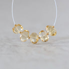AAA Brazilian Citrine Nugget Beads Faceted Pencil Stones 7-9mm 5 Pcs Natural Yellow Gemstone for DIY Jewelry Making