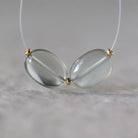 AAA Ethereal Gray Moonstone Oval Beads Smooth 2 Pcs Natural Gemstone for DIY Jewelry Making Necklace Earrings Supplies