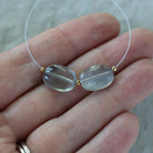 AAA Ethereal Gray Moonstone Oval Beads Smooth 2 Pcs Natural Gemstone for DIY Jewelry Making Necklace Earrings Supplies