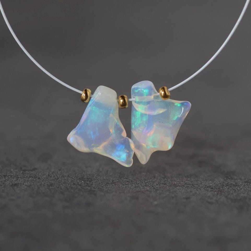 AAA Ethiopian Opal Briolette Beads Smooth Freeform Drops Nuggets Natural Disco Welo Opal For DIY Jewelry Making Earrings