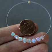 AAA Ethiopian Opal Coin Beads Faceted Natural Disco Welo Opal 4-5mm 8 PCs Genuine Bead For DIY Jewelry Making Earrings October Birthstone