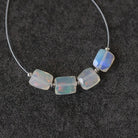 AAA Ethiopian Opal Rectangle Beads Faceted Square Natural Disco Welo Opal Genuine Bead For DIY Jewelry Making