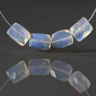 AAA Ethiopian Opal Rectangle Beads Faceted Square Natural Disco Welo Opal Genuine Bead For DIY Jewelry Making Earrings October Birthstone