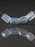 AAA Ethiopian Opal Rectangle Beads Faceted Square Natural Disco Welo Opal Genuine Bead For DIY Jewelry Making Earrings October Birthstone