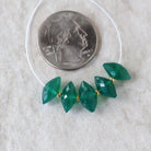 AAA Green Onyx Marquise Beads Faceted Natural Gemstone for DIY Jewelry Making Beading Craft Gift DIY Earrings supplies May Birthstone