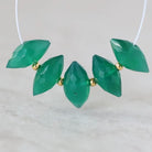 AAA Green Onyx Marquise Beads Faceted Natural Gemstone for DIY Jewelry Making Beading Craft Gift DIY Earrings supplies May Birthstone