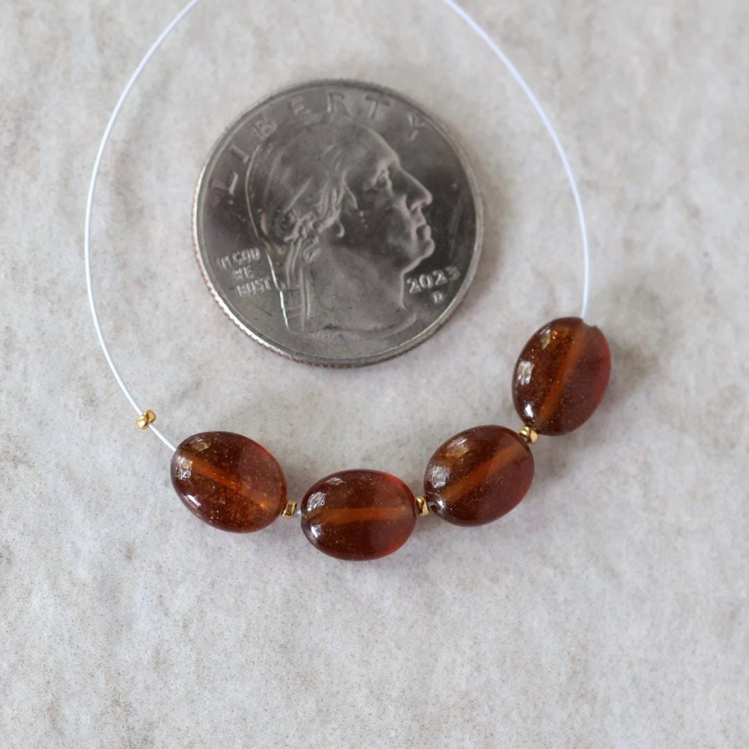 4x6mm Hessonite Garnet Oval Beads – Smooth Natural Gemstone