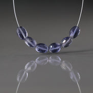 AAA Iolite Oval Beads Faceted 5x7mm 6 Pcs Natural Gemstone Beads for DIY Jewelry Making DIY Necklace Earrings