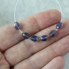 AAA Iolite Oval Beads Faceted 5x7mm 6 Pcs Natural Gemstone Beads for DIY Jewelry Making DIY Necklace Earrings