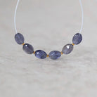 AAA Iolite Oval Beads Faceted 5x7mm 6 Pcs Natural Gemstone Beads for DIY Jewelry Making DIY Necklace Earrings