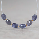 AAA Iolite Oval Beads Faceted 5x7mm 6 Pcs Natural Gemstone Beads for DIY Jewelry Making DIY Necklace Earrings