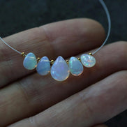 AAA m Ethiopian Opal Briolette Beads Smooth Teardrops Drops Natural Disco Welo Opal For DIY Jewelry Making Earrings