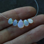 AAA m Ethiopian Opal Briolette Beads Smooth Teardrops Drops Natural Disco Welo Opal For DIY Jewelry Making Earrings