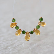 AAA Madeira Citrine Briolette Beads Faceted Teardrops Chrome Diopside Beads Natural Gemstone for DIY Jewelry Making