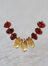 AAA Madeira Citrine Briolette Beads Faceted Teardrops Mozambique Garnet Rondelle Beads Natural Gemstone for DIY Jewelry Making