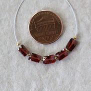 AAA Mozambique Garnet Beads Faceted Rectangle 4x6mm Natural Gemstone for DIY Jewelry Making
