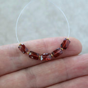 AAA Mozambique Garnet Beads Faceted Rectangle 4x6mm Natural Gemstone for DIY Jewelry Making