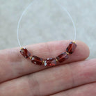 AAA Mozambique Garnet Beads Faceted Rectangle 4x6mm Natural Gemstone for DIY Jewelry Making