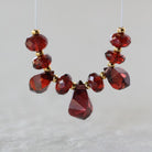 AAA Mozambique Garnet Beads Twisted Briolette Teardrop Faceted Rondelle Natural Gemstone for DIY Jewelry Making