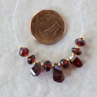 AAA Mozambique Garnet Beads Twisted Briolette Teardrop Faceted Rondelle Natural Gemstone for DIY Jewelry Making