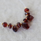 AAA Mozambique Garnet Beads Twisted Briolette Teardrop Faceted Rondelle Natural Gemstone for DIY Jewelry Making