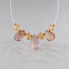 AAA Peach Pink Imperial Topaz Briolette Beads Faceted Rondelle Unheated Superb Natural Gemstone for DIY Jewelry Making