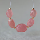 AAA Peruvian Rhodochrosite Oval Beads Smooth 5 PCs Natural Peach Gemstone Beads for DIY Jewelry Making