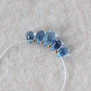 AAA Santa Maria Aquamarine Briolette Beads Faceted Teardrops Drops 7-9mm Natural Gemstone For DIY Jewelry Making Supplies