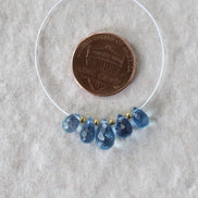 AAA Santa Maria Aquamarine Briolette Beads Faceted Teardrops Drops 7-9mm Natural Gemstone For DIY Jewelry Making Supplies