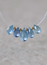 AAA Santa Maria Aquamarine Briolette Beads Faceted Teardrops Drops 7-9mm Natural Gemstone For DIY Jewelry Making Supplies