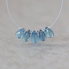 AAA Santa Maria Aquamarine Briolette Beads Faceted Teardrops Drops 7-9mm Natural Gemstone For DIY Jewelry Making Supplies