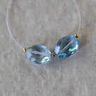 AAA Santa Maria Aquamarine Oval Faceted Beads 12mm Nugget Stone Chunk Gemstone For DIY Jewelry Making Supplies