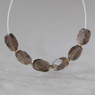 AAA Smoky Quartz Oval Beads Faceted Nuggets 6 PCs 5-8mm Transparent Brown Gemstone Beads Beading Crafter Gift