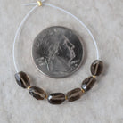 AAA Smoky Quartz Oval Beads Faceted Nuggets 6 PCs 5-8mm Transparent Brown Gemstone Beads Beading Crafter Gift