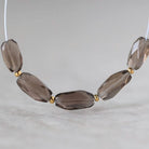 AAA Smoky Quartz Oval Beads Faceted Nuggets 6 PCs 5x7mm Transparent Brown Gemstone Beads Beading Crafter Gift