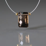 AAA Smoky Quartz Rectangle Bead Faceted Step Cut Briolette Faceted Genuine Bead 1 PC Transparent Brown Gemstone Beads Beading Crafter Gift