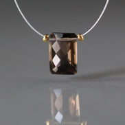 AAA Smoky Quartz Rectangle Bead Faceted Step Cut Briolette Faceted Genuine Bead 1 PC Transparent Brown Gemstone Beads Beading Crafter Gift