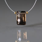 AAA Smoky Quartz Rectangle Bead Faceted Step Cut Briolette Faceted Genuine Bead 1 PC Transparent Brown Gemstone Beads Beading Crafter Gift
