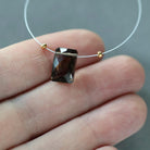 AAA Smoky Quartz Rectangle Bead Faceted Step Cut Briolette Faceted Genuine Bead 1 PC Transparent Brown Gemstone Beads Beading Crafter Gift