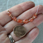AAA Tanzanian Sunstone Oval Beads -Faceted Genuine