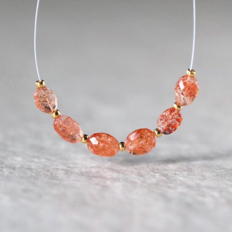 AAA Tanzanian Sunstone Oval Beads Faceted Genuine Gemstone Beads for DIY Jewelry Making Earrings Necklace Pendant