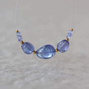 AAA Tanzanite Beads Oval Smooth Rondelle Natural Purple Gemstone For DIY Jewelry Making