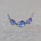 AAA Tanzanite Beads Oval Smooth Rondelle Natural Purple Gemstone For DIY Jewelry Making