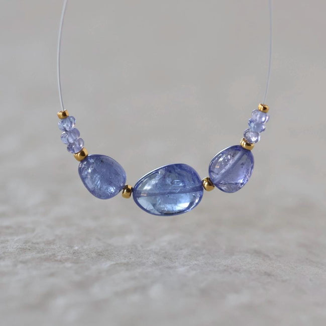 AAA Tanzanite Beads Oval Smooth Rondelle Natural Purple Gemstone For DIY Jewelry Making
