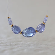 AAA Tanzanite Beads Oval Smooth Rondelle Natural Purple Gemstone For DIY Jewelry Making