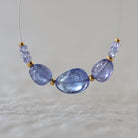 AAA Tanzanite Beads Oval Smooth Rondelle Natural Purple Gemstone For DIY Jewelry Making