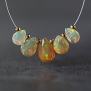AAA Yellow Ethiopian Opal Briolette Beads Faceted Teardrops Drops Natural Disco Welo Opal For DIY Jewelry Making Earrings
