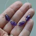 African Amethyst Barrel Beads Faceted Genuine Beads 7x13mm Oval For DIY Jewelry Making Earrings Gift February Birthstone