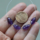 African Amethyst Barrel Beads Faceted Genuine Beads 7x13mm Oval For DIY Jewelry Making Earrings Gift February Birthstone