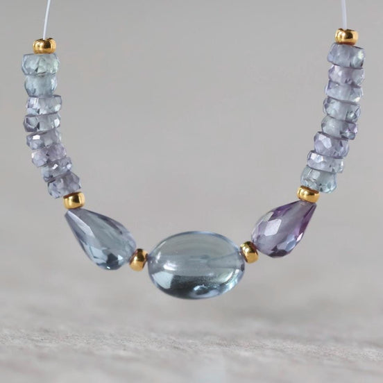 Alexandrite Beads Teardrops Oval Faceted Rondelle Gemstone for DIY Jewelry Making Supplies